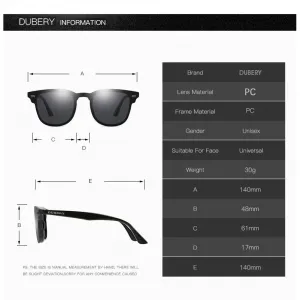 DUBERY Mateo 6 slnečné okuliare, Black / Red