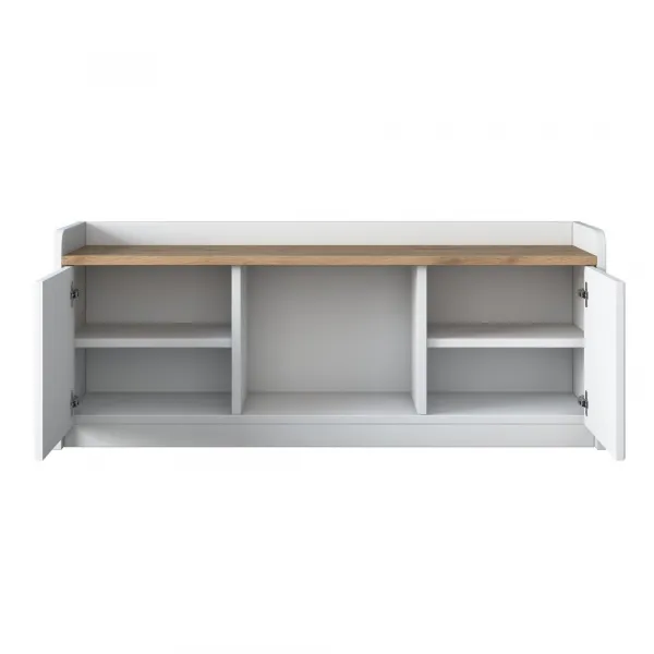 Skrinka na topánky / Botník P2 - 1808 - Walnut