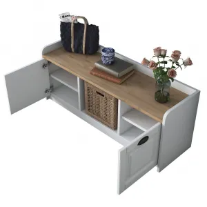 Skrinka na topánky / Botník P2 - 1808 - Walnut