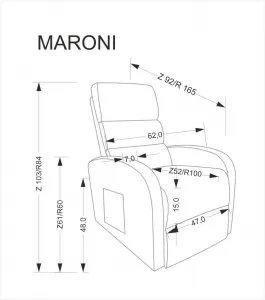 HALMAR Polohovací křeslo Maroni béžové