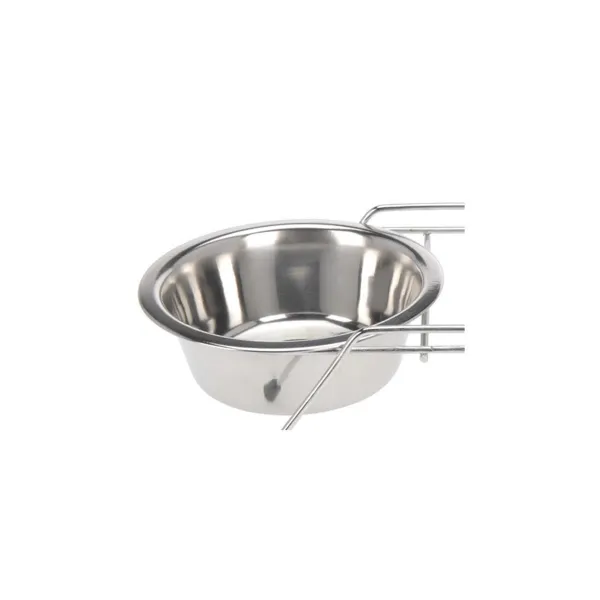 Pets Collection Súprava 2 ks nerezových misiek pre psov a mačky na stojane BODIE 0,8 L strieborná