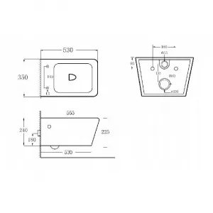 Závesná WC misa Mexen York Rimless