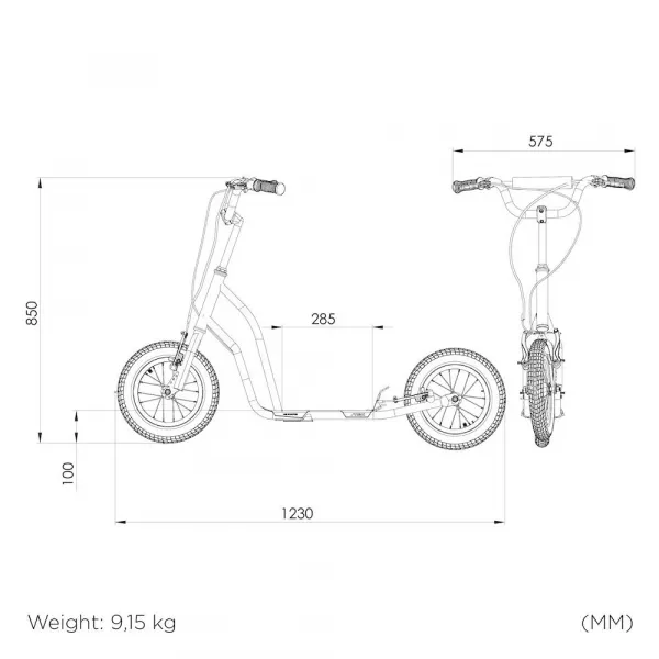 Mestská kolobežka STIGA Air Scooter 12'', čierna