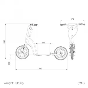 Mestská kolobežka STIGA Air Scooter 12'', čierna