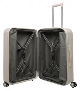 Stredný škrupinový kufor Travelite Panello M Ivory