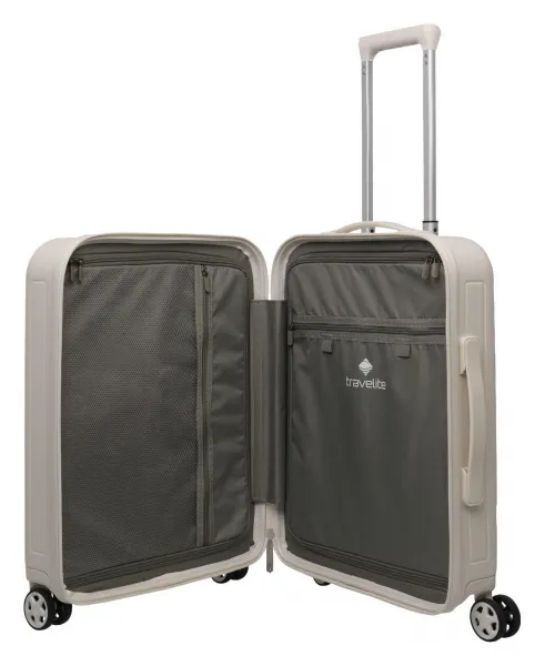 Malý škrupinový kufor Travelite Panello S Ivory