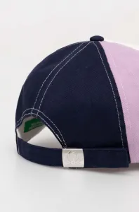 Detská bavlnená šiltovka United Colors of Benetton fialová farba, vzorovaná