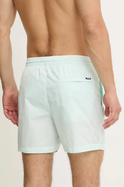 Plavkové šortky Calvin Klein tyrkysová farba, KM0KM01111