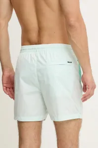 Plavkové šortky Calvin Klein tyrkysová farba, KM0KM01111
