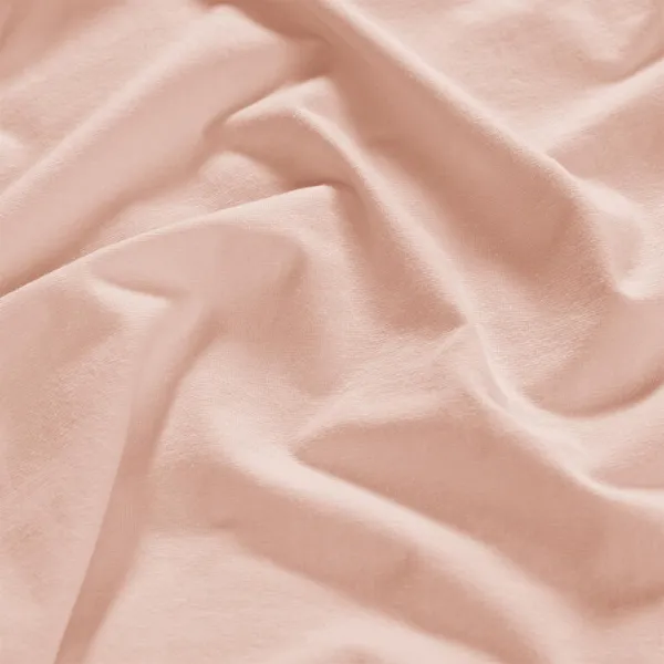 Napínacia plachta na posteľ jersey s elastanom púdrová
