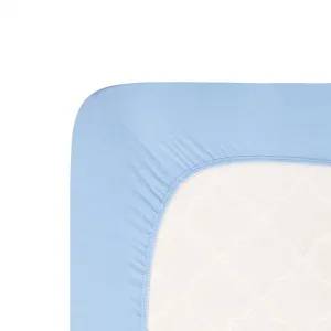 Napínacia plachta na posteľ jersey s elastanom modrá