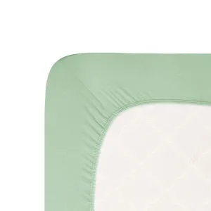 Napínacia plachta na posteľ jersey s elastanom zelená