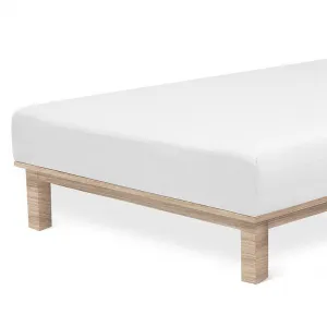 Napínacia plachta na posteľ jersey s elastanom biela