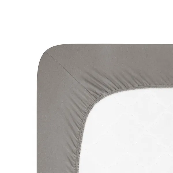 Napínacia plachta na posteľ jersey s elastanom antracitová