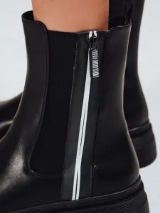 Čierne členkové topánky na zips