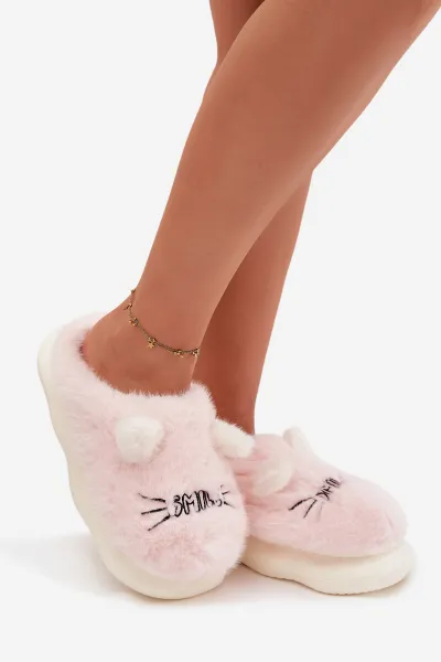 Dámske papuče Boto Furry Smile Pink