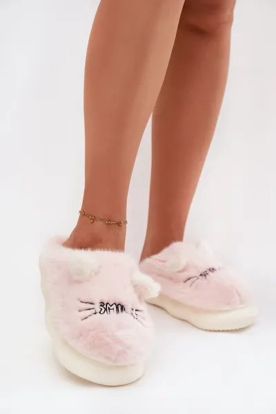 Dámske papuče Boto Furry Smile Pink