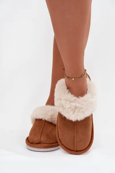 Dámske papuče s kožušinou Camel Delissa
