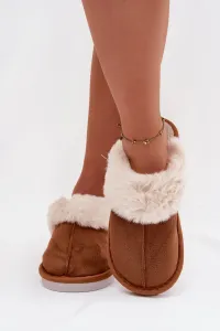 Dámske papuče s kožušinou Camel Carisse