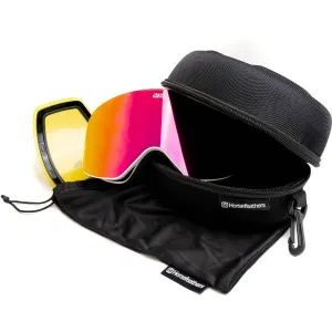 HORSEFEATHERS Okuliare na snowboard Edmond - white/mirror pink WHITE