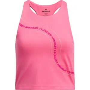 Under Armour MOTION BRANDED CROP Dievčenské tielko, ružová, veľkosť L