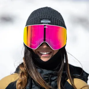HORSEFEATHERS Okuliare na snowboard Edmond - white/mirror pink WHITE