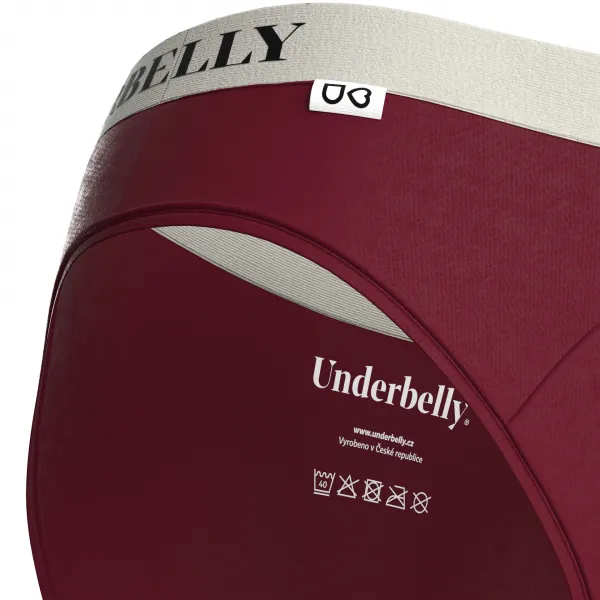 Menštruačné nohavičky Underbelly Univers červené (UNIVERS-BO-BI-2-PAD) M