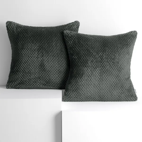 Obliečky na vankúše Decoking Xela tmavošedé 45x45 - 2 kusy, veľkosť 45x45*2