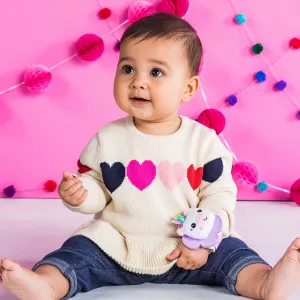 Bright Starts Wrist Pals Toy hrkálka na ruku s hryzadielkom Unicorn & Llama 0 m+ 2 ks