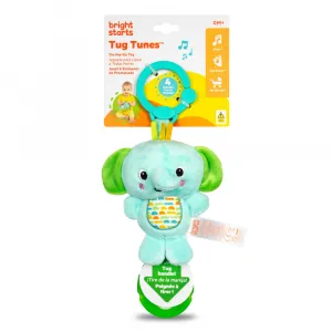 BRIGHT STARTS Hračka s melódiou na C krúžku Tug Tunes™ slon 0m+
