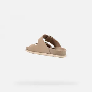Beige women's slippers Geox Sandybett - Women's