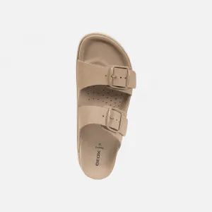 Beige women's slippers Geox Sandybett - Women's