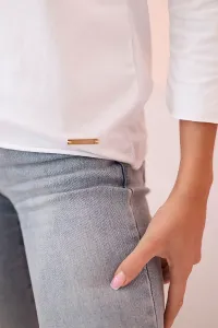 Kesi Dámska blúzka s lodičkovým výstrihom biely