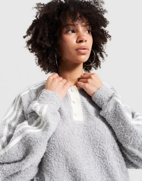adidas Boucle Oversized Polo Crewneck W "Grey Two" (KS7791)