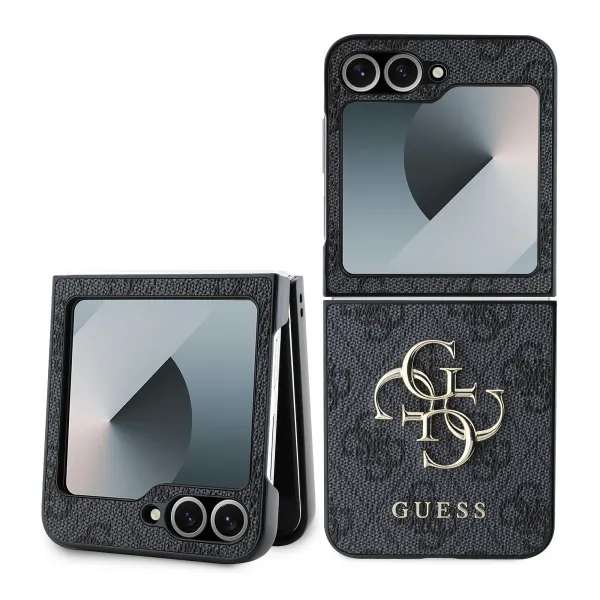 GUESS 4G METAL obal pre Samsung Galaxy Z Flip7 FE 5G / Flip6 5G GREY