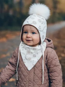 Jesenná dievčenská čiapočka so šatkou na krk New Baby Spesial One 86 (12-18m)