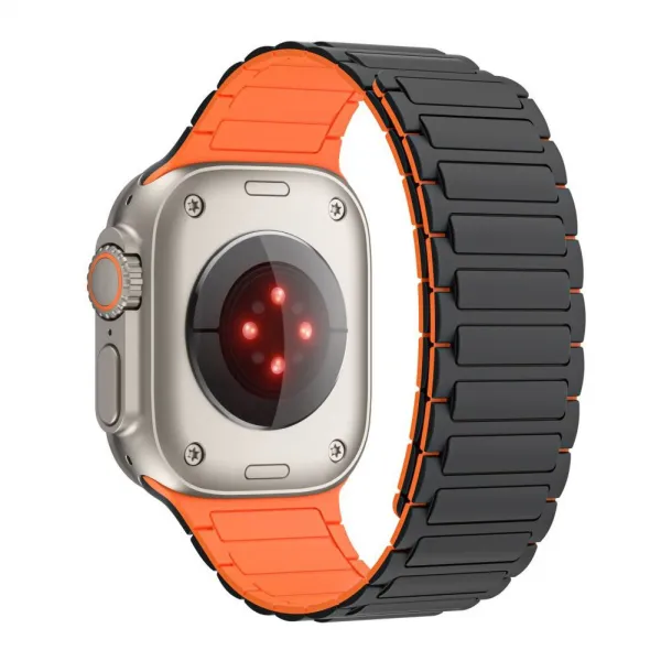 Tech-Protect Iconband Magnetic remienok na Apple Watch 42/44/45/49mm, black/orange