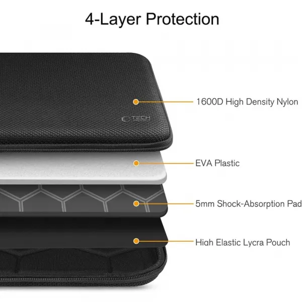 Tech-Protect Hard Pouch obal na notebook 15-16'', čierny