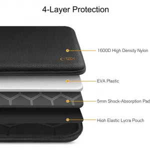 Tech-Protect Hard Pouch obal na notebook 15-16'', čierny / oranžový
