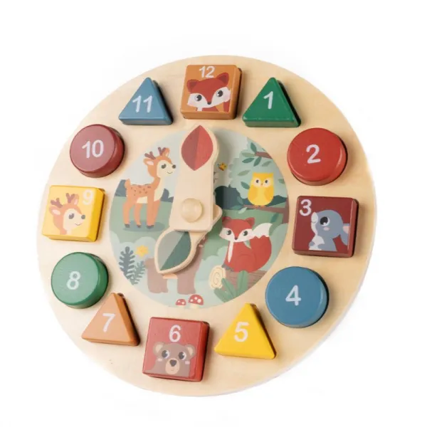 Zopa Wooden Clock aktivity hračka z dreva 1 ks