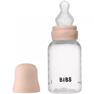 Dojčenská fľaša BIBS – plastová, silikónový cumlík, Blush, 150 ml