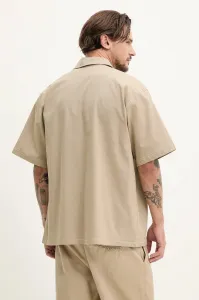 Košeľa Dickies pánska, zelená farba, regular, s klasickým golierom, DK0A4Z7R0DS1