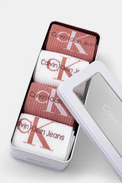 Ponožky Calvin Klein Jeans 4-pak dámske, viac farieb, 701229462