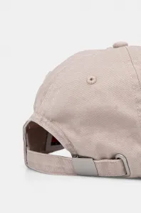 Bavlnená šiltovka Tommy Jeans béžová farba, s nášivkou, AW0AW15848