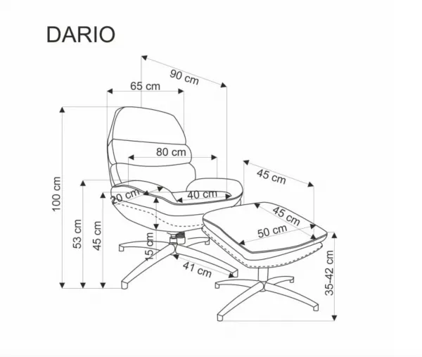 Relaxačné kreslo DARIO Halmar