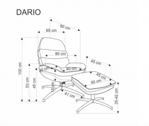 Relaxačné kreslo DARIO Halmar