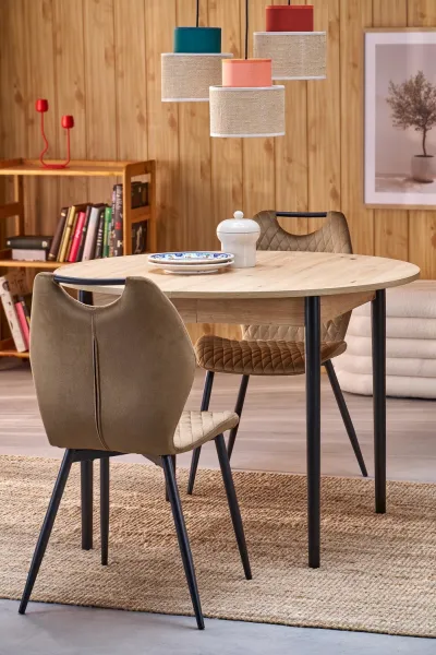 HALMAR Rozkládací jídelní stůl Pivot 102/141 cm dub artisan/černý buk
