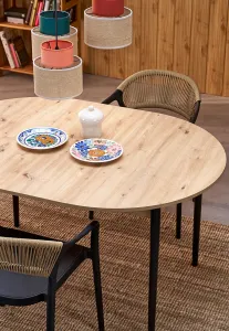 HALMAR Rozkládací jídelní stůl Pivot 102/141 cm dub artisan/černý buk