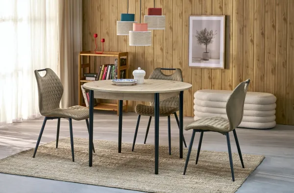 HALMAR Rozkládací jídelní stůl Pivot 102/141 cm dub artisan/černý buk