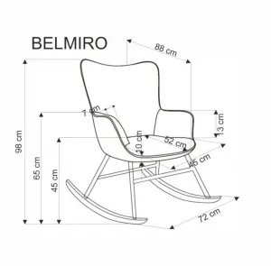HALMAR Houpací křeslo Belmiro krémové